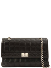 Circa 2000 Chanel Chocolate Bar 2.55 CC Mark Chain Bag, Black