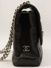 Circa 2000 Chanel Chocolate Bar 2.55 CC Mark Chain Bag, Black