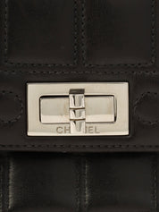 Circa 2000 Chanel Chocolate Bar 2.55 CC Mark Chain Bag, Black