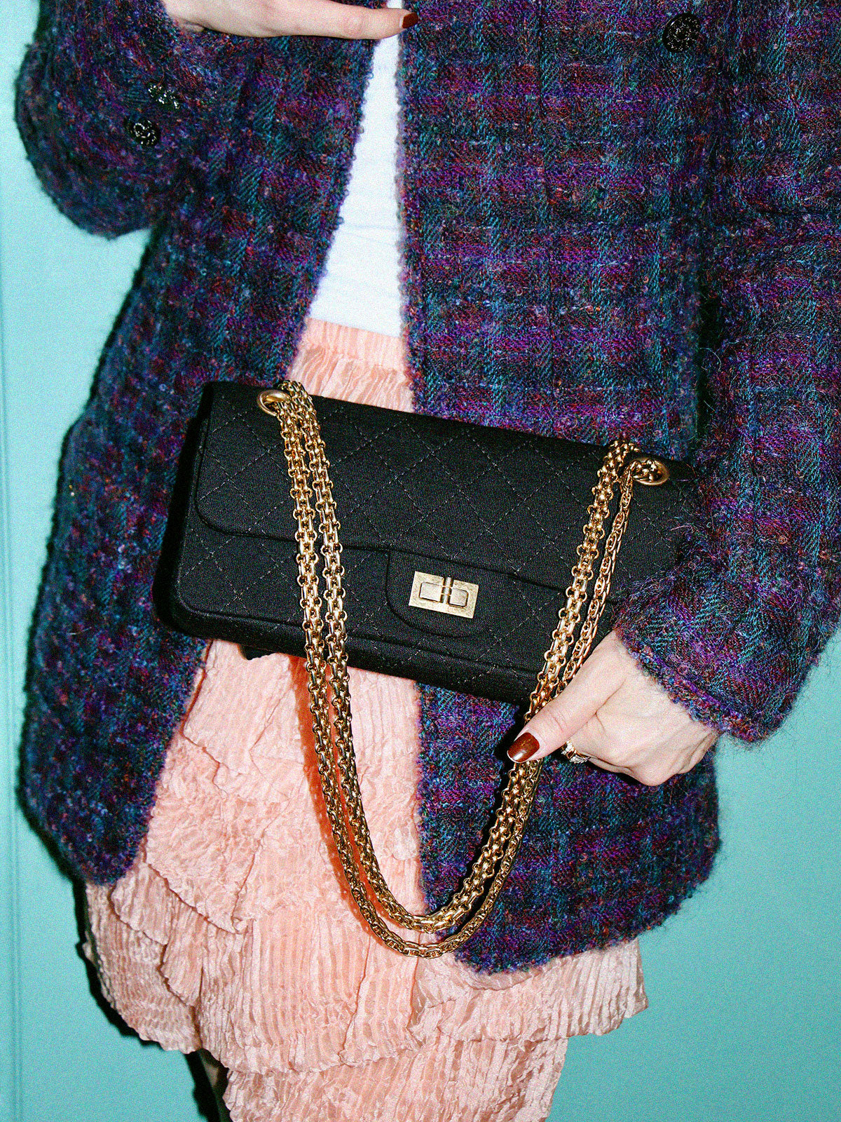 2007 Cotton 2.55 Chain Shoulder Bag, Black