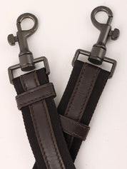 Intrecciato shoulder bag in dark brown