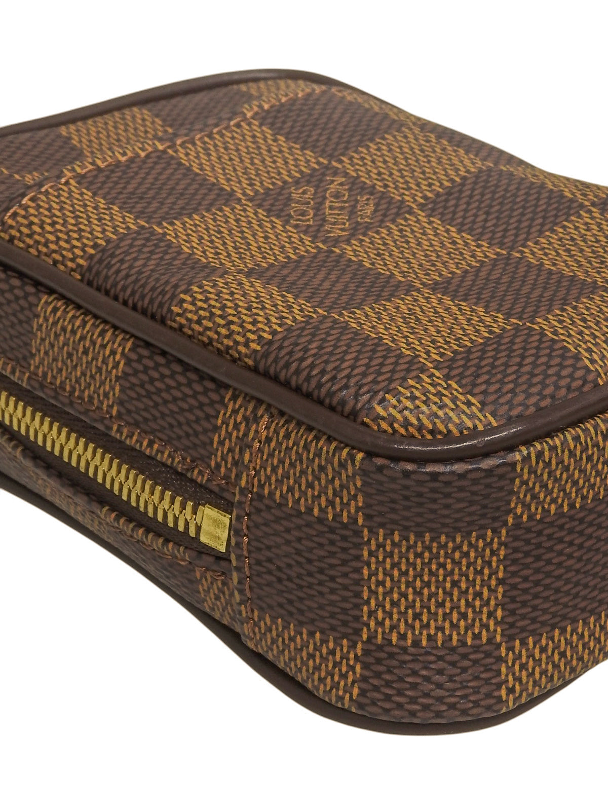 2007年製 キャンバスダミエエテュイオカピPM ブラウン