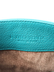 Intrecciato Chain Shoulder Bag in Turquoise Blue