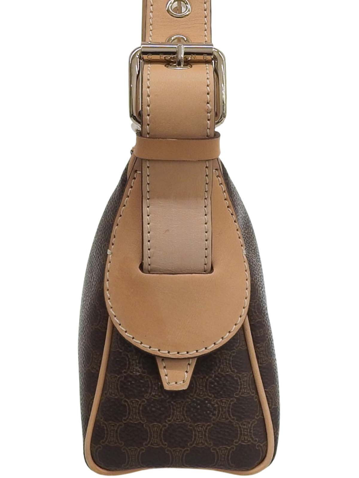 Macadam Pattern One-Shoulder Bag Brown