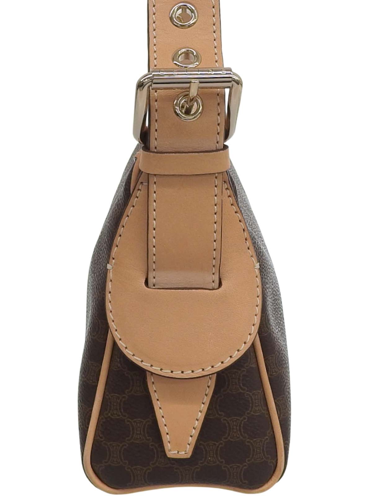 Macadam Pattern One-Shoulder Bag Brown