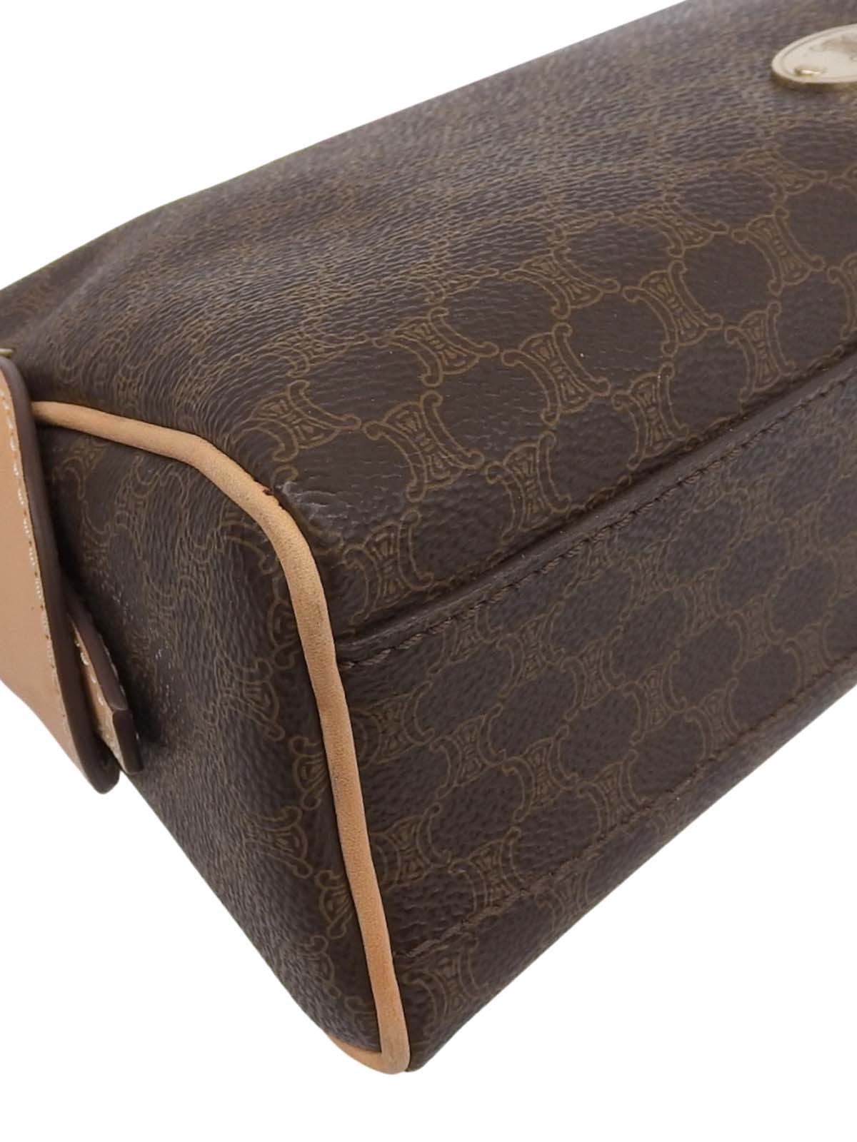 Macadam Pattern One-Shoulder Bag Brown