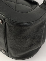 2005年頃製 キャビアスキン2.55ターンロックプレートハンドバッグ ブラック