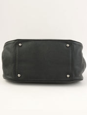 2005年頃製 キャビアスキン2.55ターンロックプレートハンドバッグ ブラック