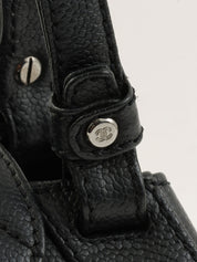 2005年頃製 キャビアスキン2.55ターンロックプレートハンドバッグ ブラック