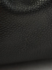 2005年頃製 キャビアスキン2.55ターンロックプレートハンドバッグ ブラック