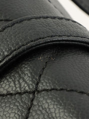 2005年頃製 キャビアスキン2.55ターンロックプレートハンドバッグ ブラック