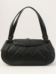 2005年頃製 キャビアスキン2.55ターンロックプレートハンドバッグ ブラック