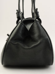 2005年頃製 キャビアスキン2.55ターンロックプレートハンドバッグ ブラック