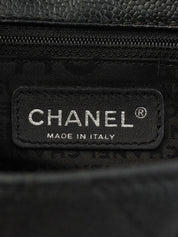 2005年頃製 キャビアスキン2.55ターンロックプレートハンドバッグ ブラック