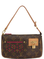 2006年製 キャンバスモノグラムペルフォポシェットアクセソワール ブラウン