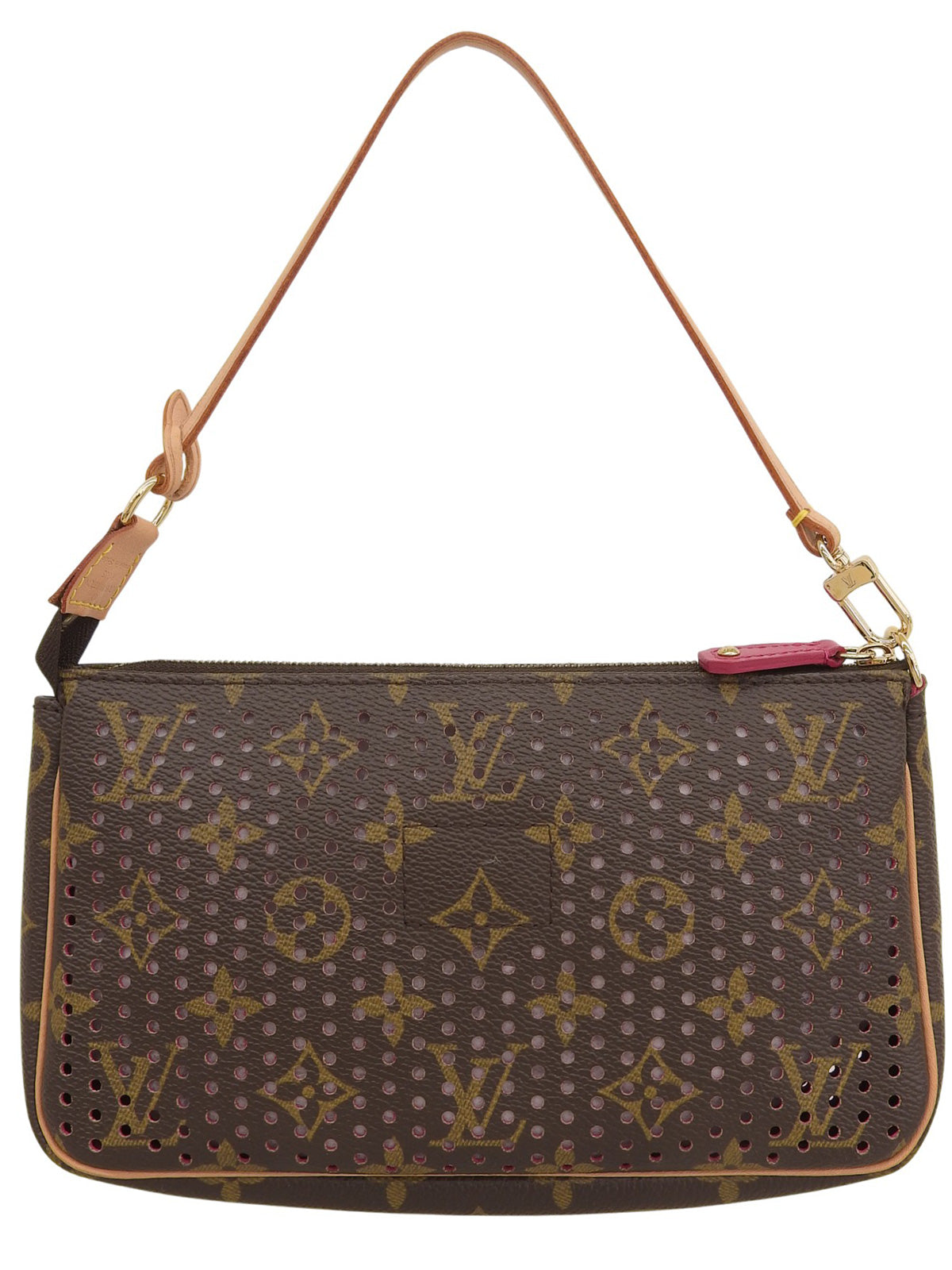 2006年製 キャンバスモノグラムペルフォポシェットアクセソワール ブラウン