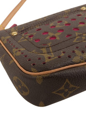 2006年製 キャンバスモノグラムペルフォポシェットアクセソワール ブラウン