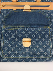 2005年製 デニムモノグラムフラットショッパー ブルー