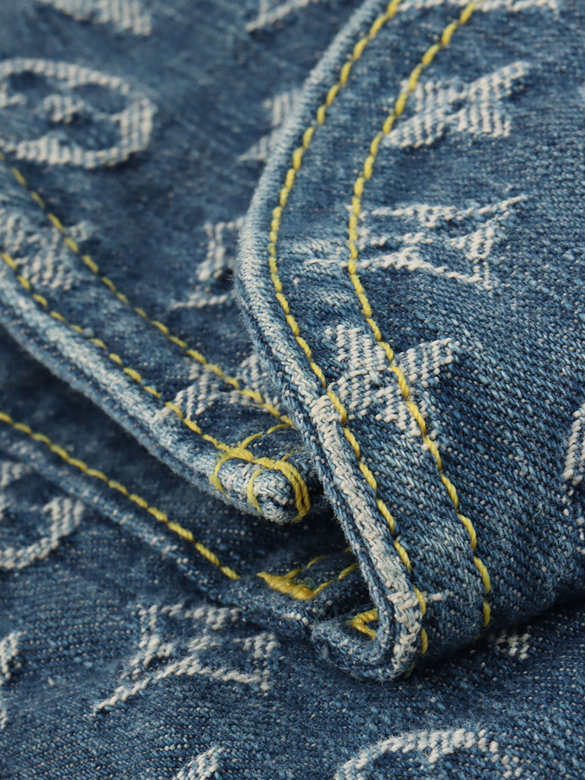 2005年製 デニムモノグラムフラットショッパー ブルー