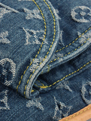 2005年製 デニムモノグラムフラットショッパー ブルー