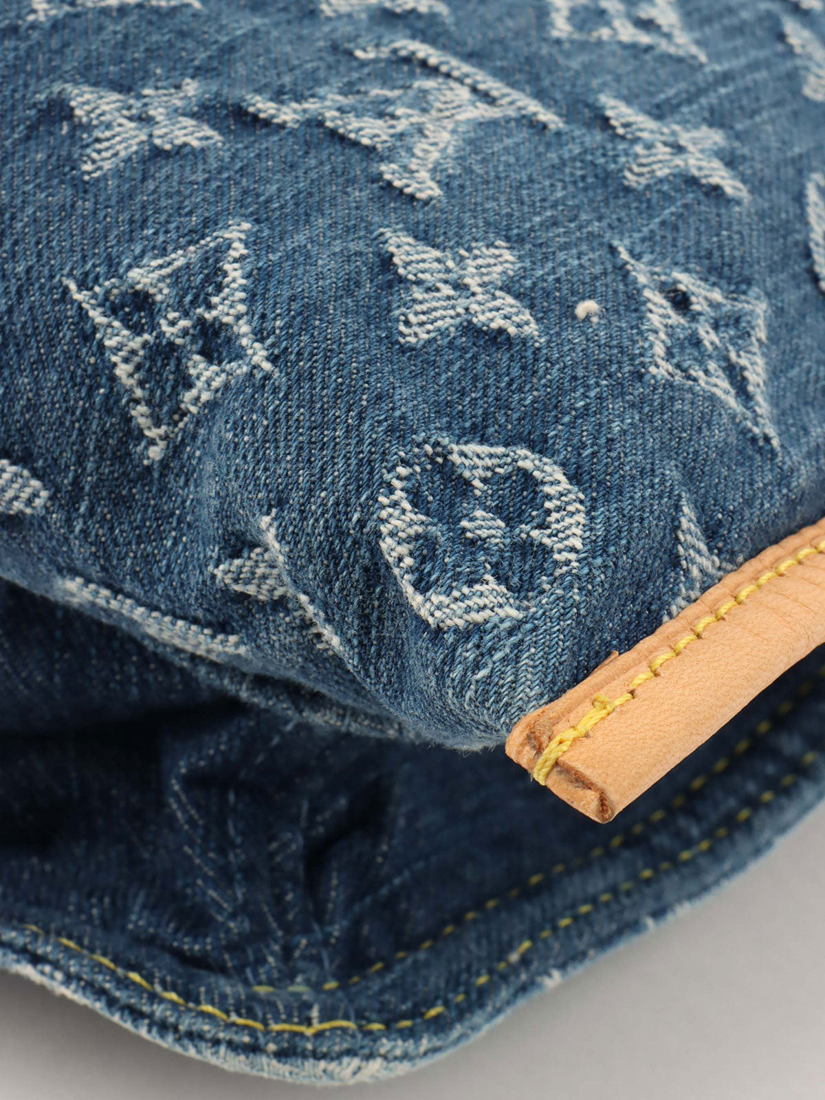 2005年製 デニムモノグラムフラットショッパー ブルー