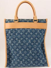 2005年製 デニムモノグラムフラットショッパー ブルー