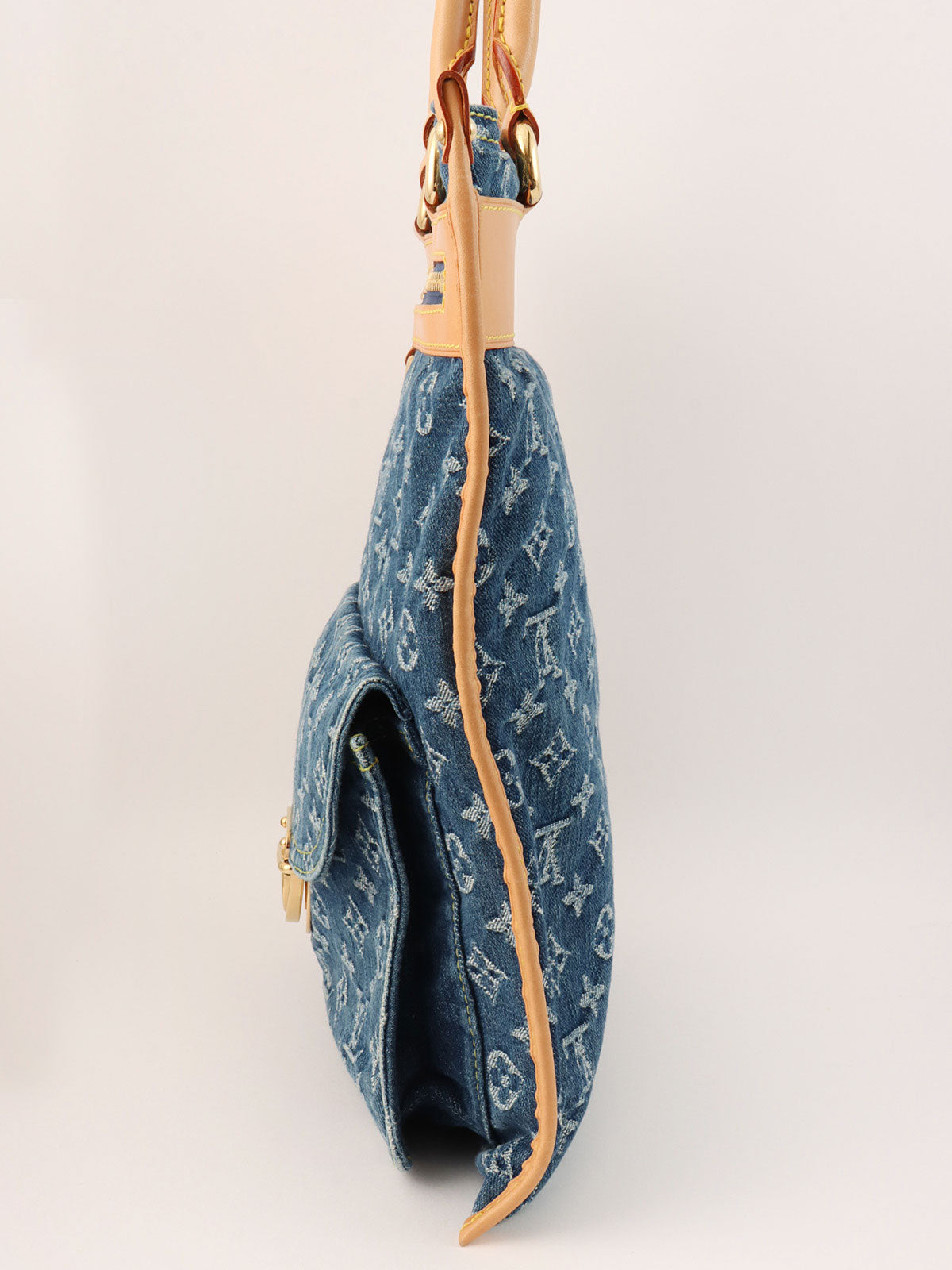 2005年製 デニムモノグラムフラットショッパー ブルー