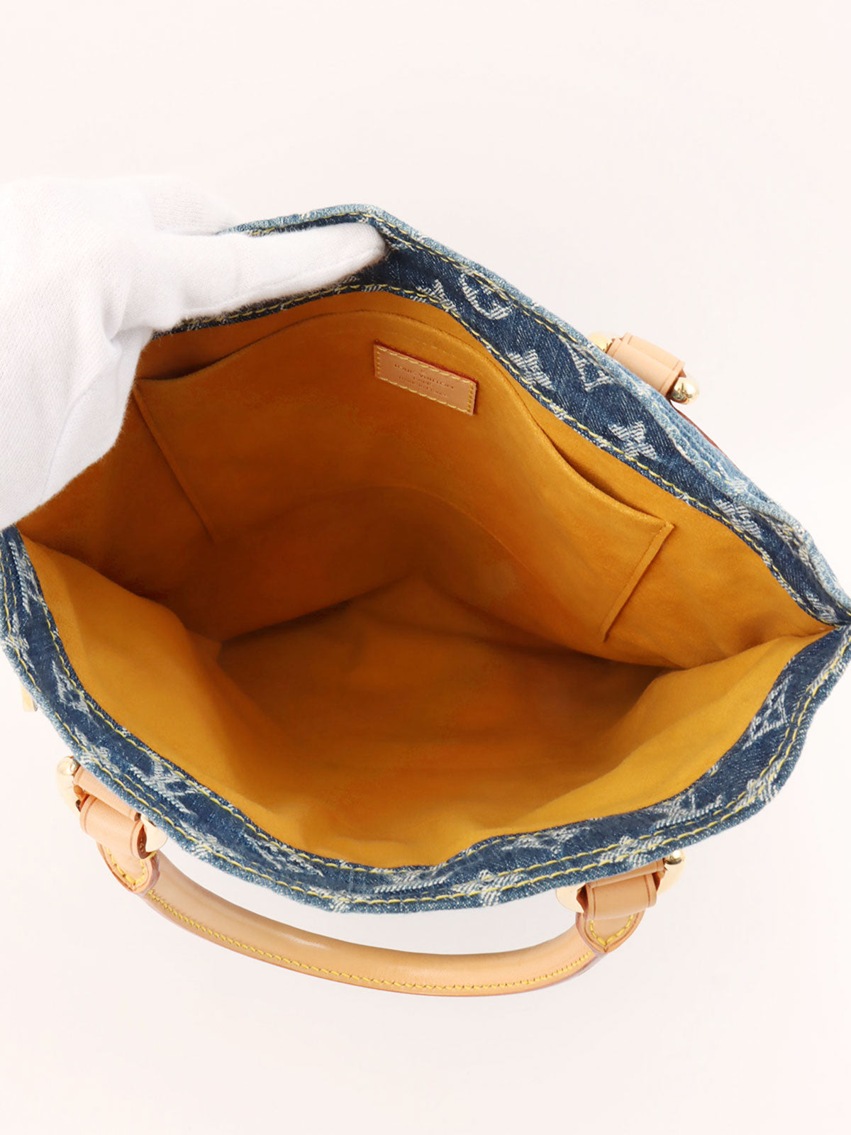 2005年製 デニムモノグラムフラットショッパー ブルー