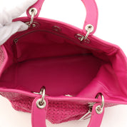 编织柔软粉色 Lady Dior 手袋