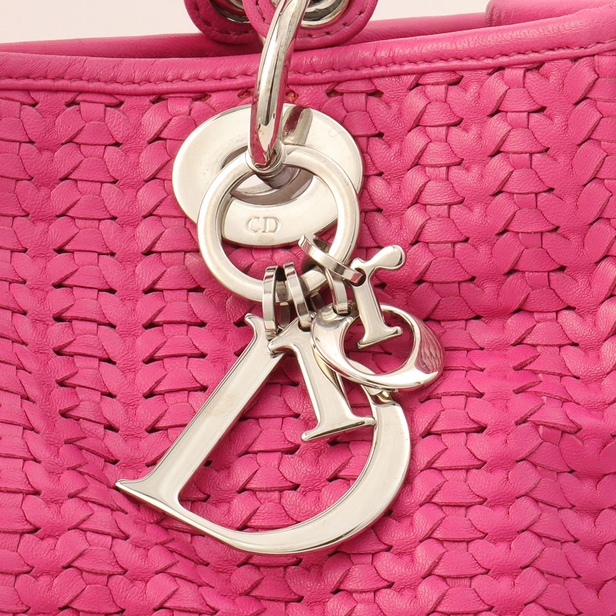 编织柔软粉色 Lady Dior 手袋