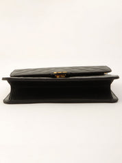 Around 1998 Made CC Mark Plate Chain Shoulder Bag Black