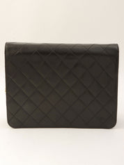 Around 1998 Made CC Mark Plate Chain Shoulder Bag Black