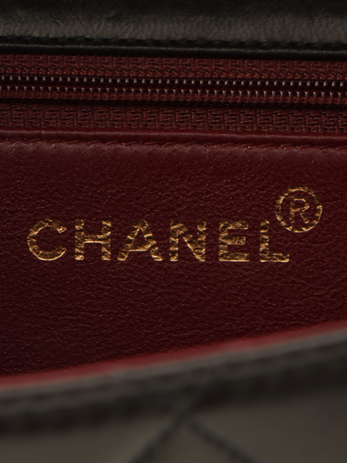 Around 1998 Made CC Mark Plate Chain Shoulder Bag Black