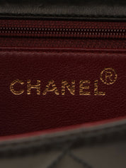 Around 1998 Made CC Mark Plate Chain Shoulder Bag Black