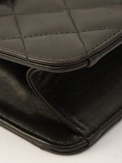Around 1998 Made CC Mark Plate Chain Shoulder Bag Black