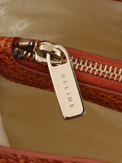 Canvas and leather combination Macadam pattern handbag in beige/camel