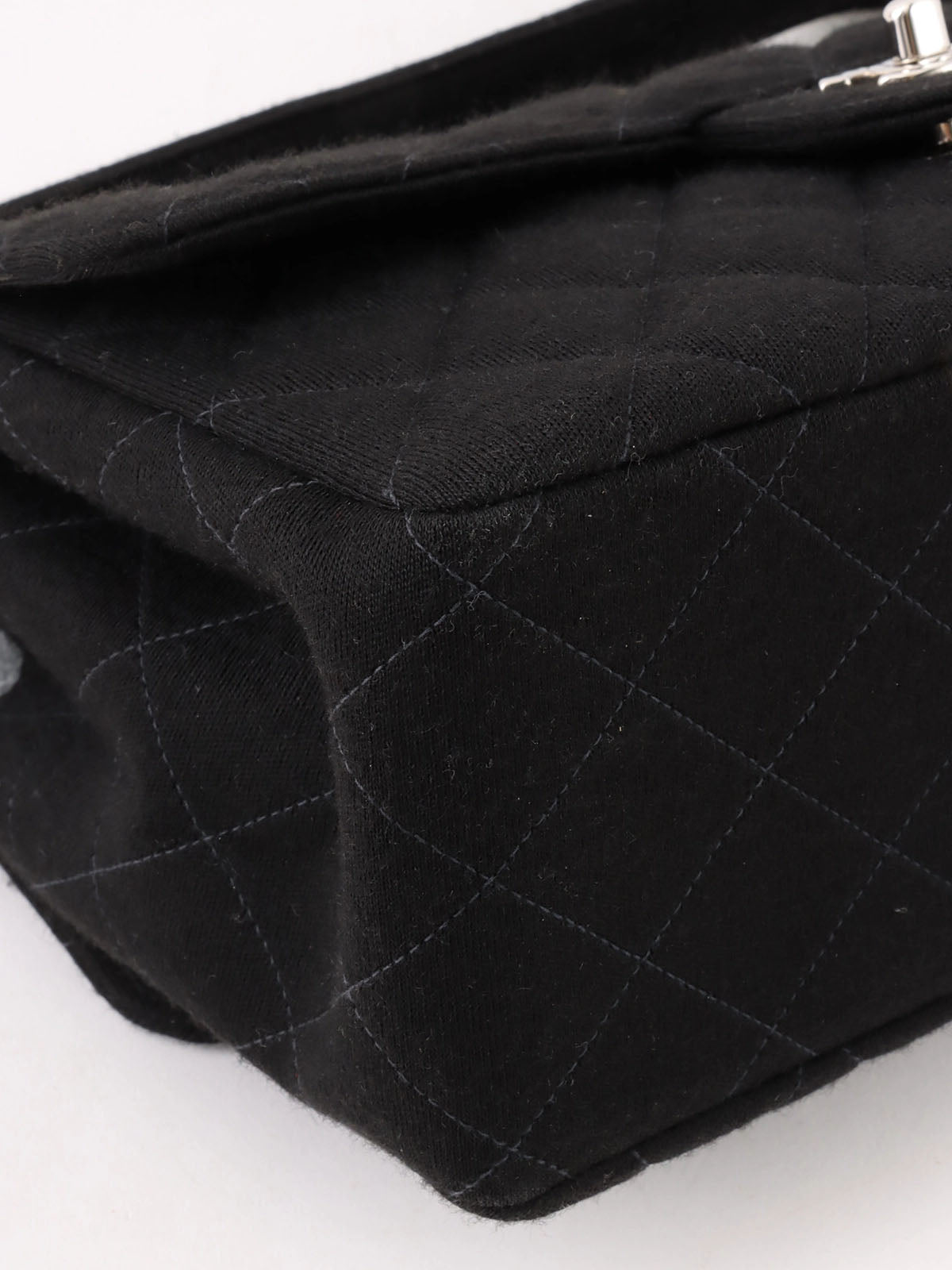 1997 Cotton Double-Face CC Turnlock Handbag, Black