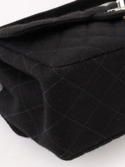 1997 Cotton Double-Face CC Turnlock Handbag, Black