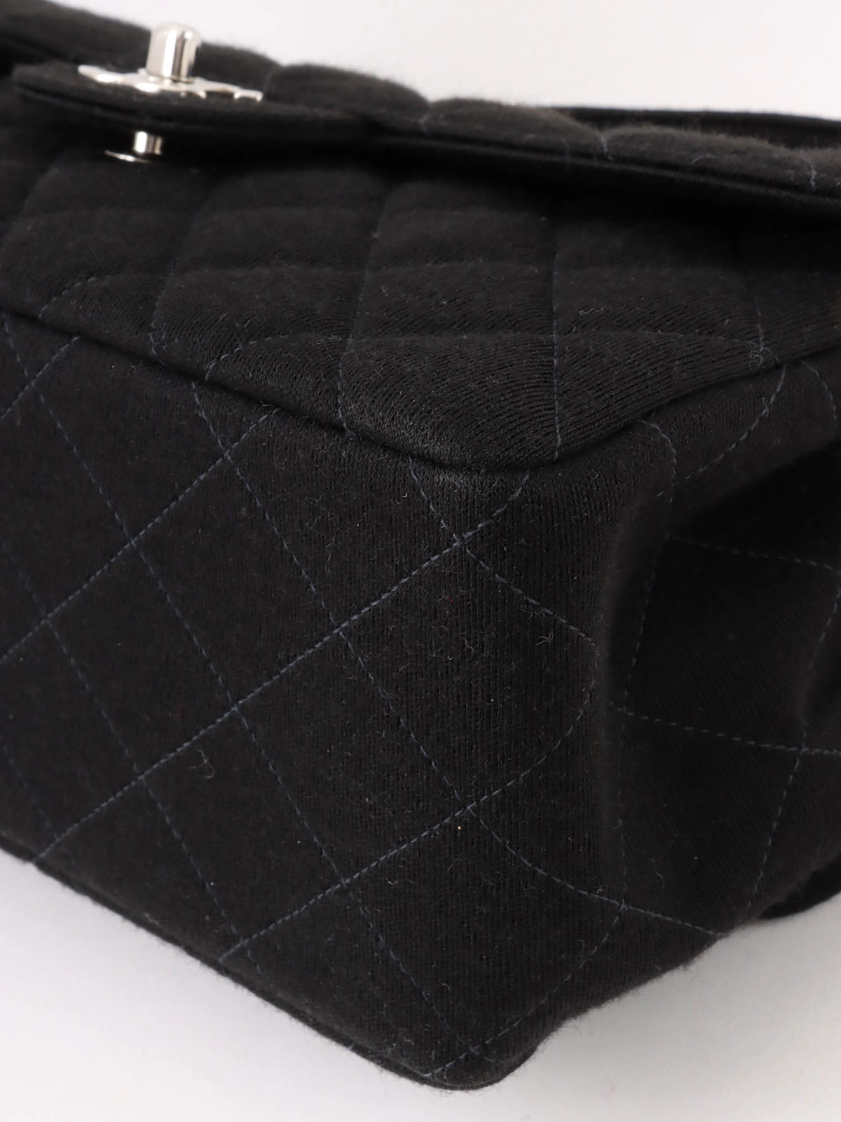 1997 Cotton Double-Face CC Turnlock Handbag, Black