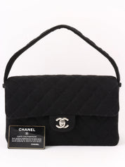 1997 Cotton Double-Face CC Turnlock Handbag, Black