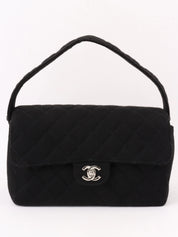 1997 Cotton Double-Face CC Turnlock Handbag, Black
