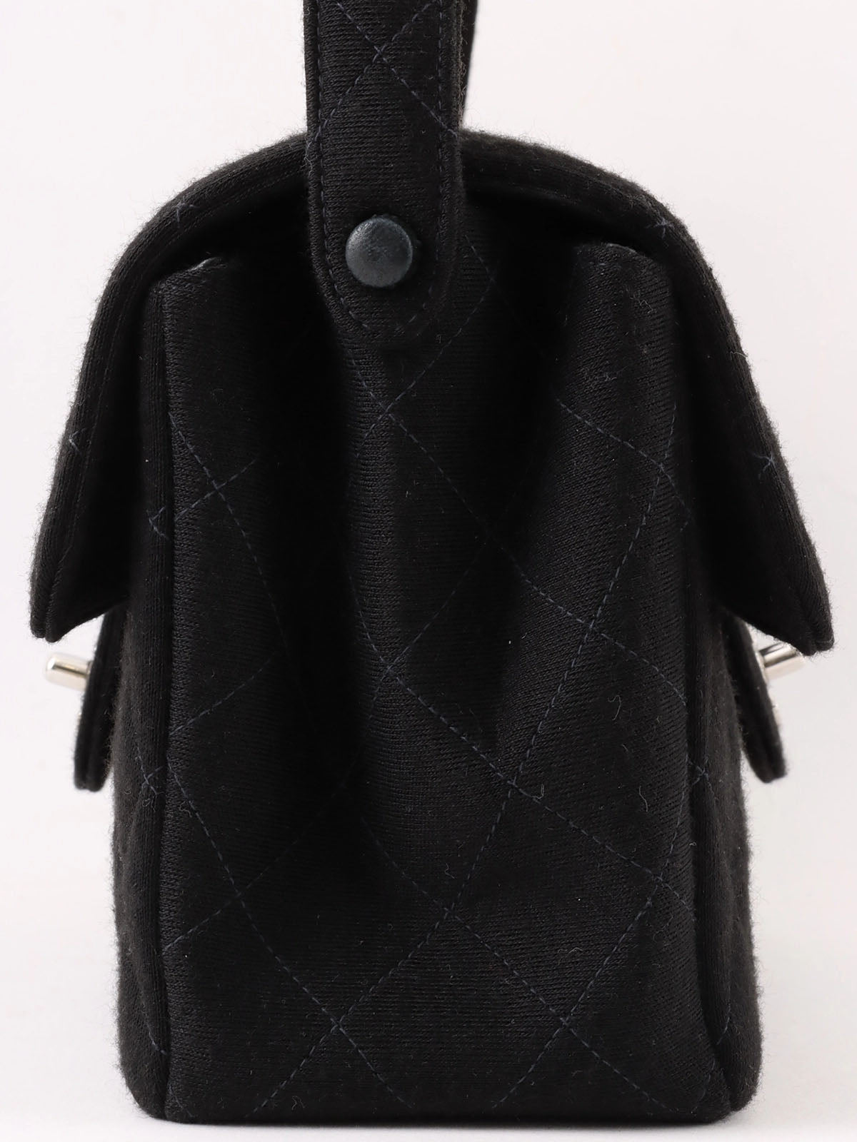 1997 Cotton Double-Face CC Turnlock Handbag, Black