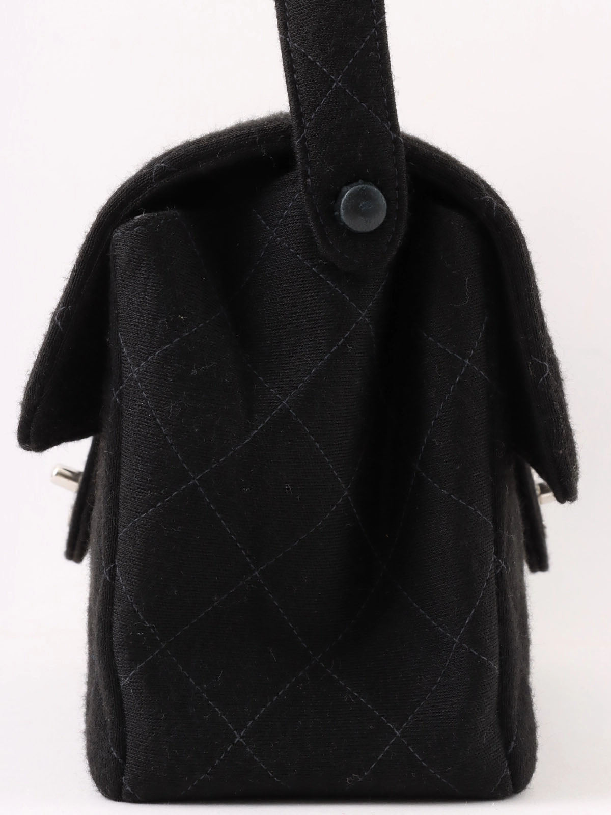 1997 Cotton Double-Face CC Turnlock Handbag, Black