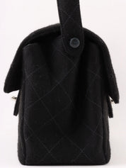 1997 Cotton Double-Face CC Turnlock Handbag, Black