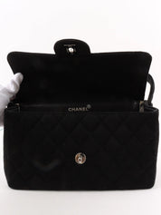1997 Cotton Double-Face CC Turnlock Handbag, Black