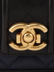 2014年頃製　バイカラーCCマークチェーンショルダーバッグ　ネイビー／ブラック