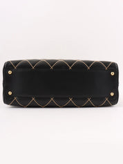 2003 Wild Stitch CC Mark Plate Handbag Black