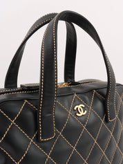 2003 Wild Stitch CC Mark Plate Handbag Black