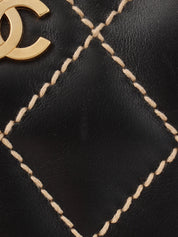 2003 Wild Stitch CC Mark Plate Handbag Black