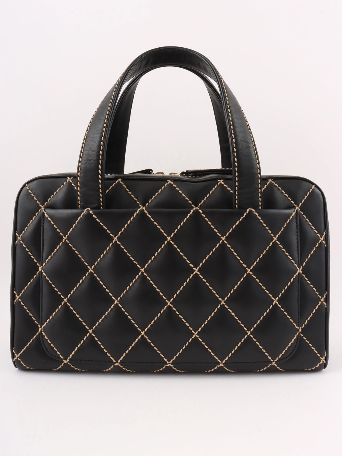 2003 Wild Stitch CC Mark Plate Handbag Black